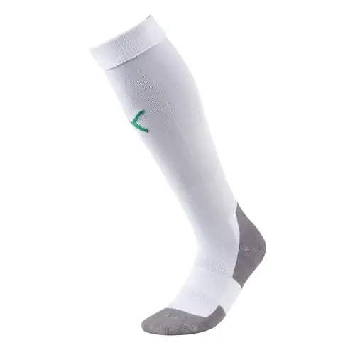 Puma Team Liga Socks Core Calzettoni da Calcio, Bianco (White/Pepper Green), 35