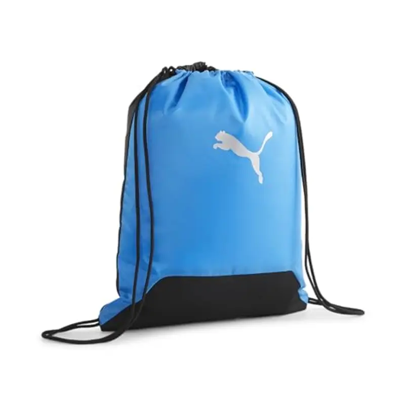 PUMA teamGOAL Gym Sack CE - Sacchi da palestra Unisex, Electric Blue Lemonade-Puma Black-PUMA Silver, OSFA