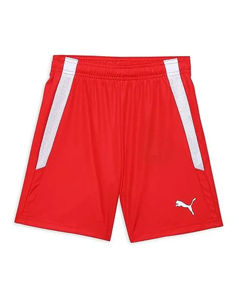 Puma teamLIGA Shorts Jr, Pantaloncini Unisex Bambini, rosso (Puma Red/Puma White), 116