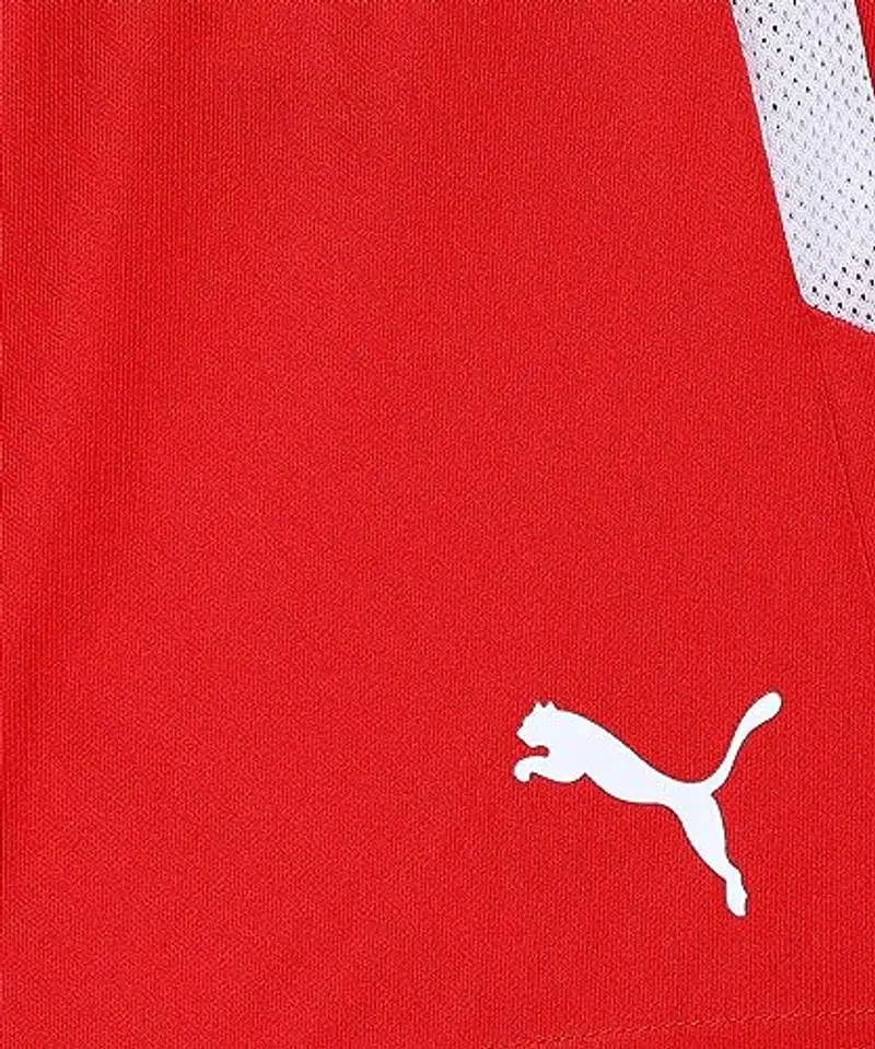 Puma teamLIGA Shorts Jr, Pantaloncini Unisex Bambini, rosso (Puma Red/Puma White), 116 miniatura 3