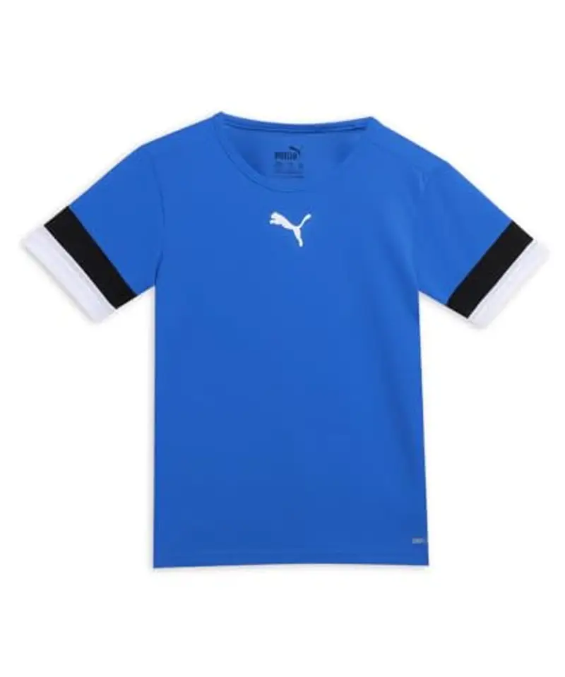 PUMA Teamrise Jersey Jr, Shirt Unisex - Bambini e ragazzi, Electric Blue Lemonade-Puma Black-Puma White, 140