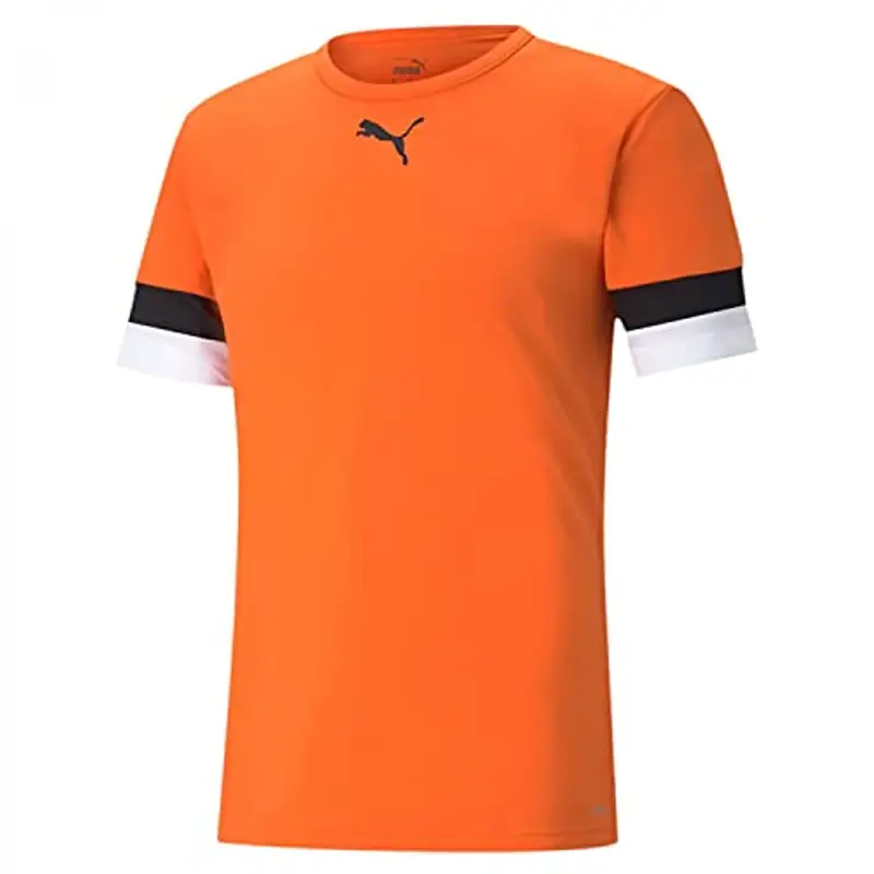 PUMA Teamrise Jersey Jr, Shirt Unisex - Bambini e ragazzi, GOLDEN POPPY-Puma Black-Puma White, 164