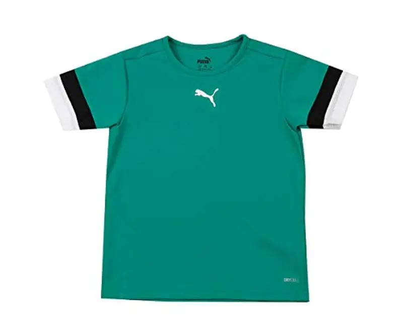 PUMA Teamrise Jersey Jr, Shirt Unisex - Bambini e ragazzi, Pepper Green-Puma Black-Puma White, 164