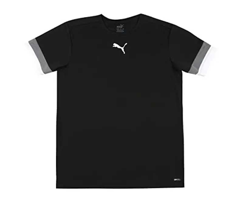PUMA Teamrise Jersey Jr, Shirt Unisex - Bambini e ragazzi, Puma Black-Smoked Pearl-Puma White, 116