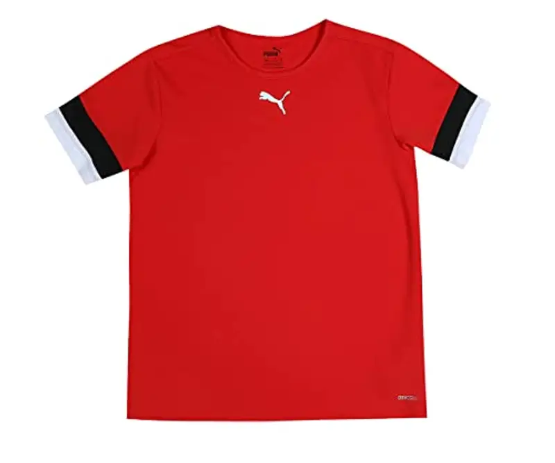 PUMA Teamrise Jersey Jr, Shirt Unisex - Bambini e ragazzi, Puma Red-Puma Black-Puma White, 128
