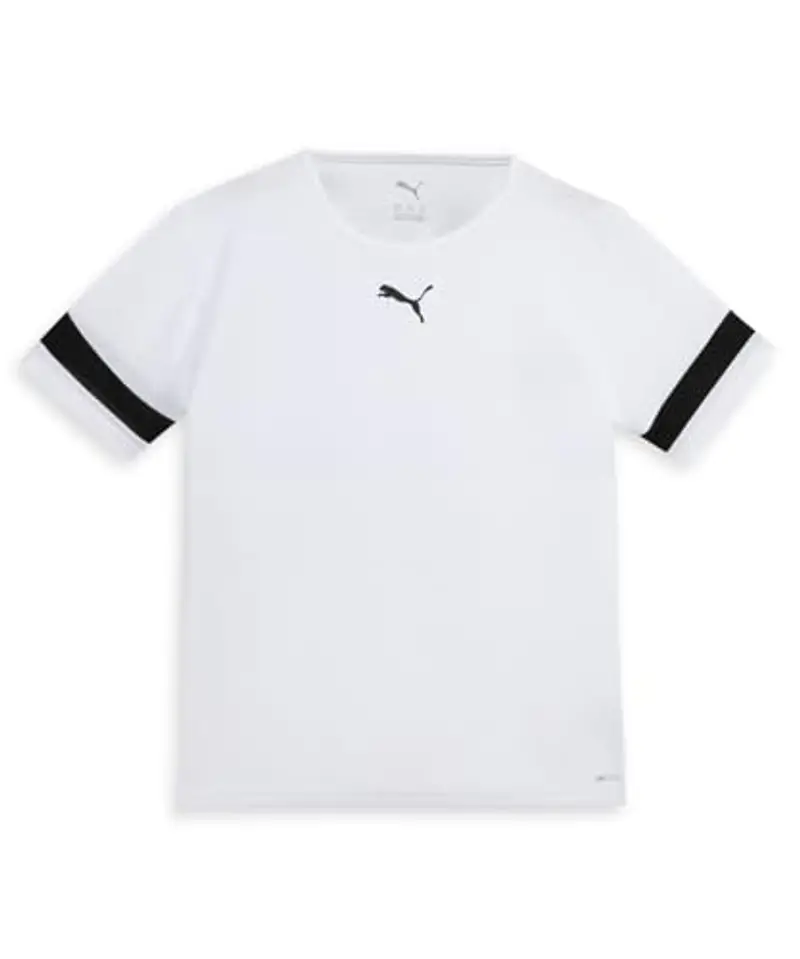 PUMA Teamrise Jersey Jr, Shirt Unisex - Bambini e ragazzi, Puma White-Puma Black-Puma White, 140