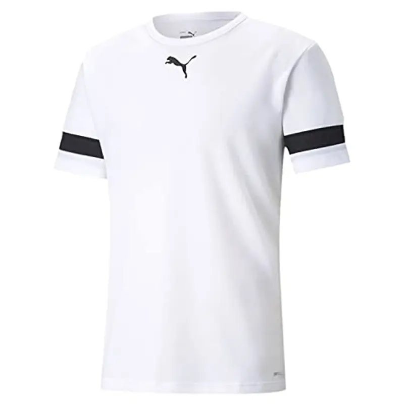 PUMA Teamrise Jersey Jr, Shirt Unisex - Bambini e ragazzi, Puma White-Puma Black-Puma White, 152