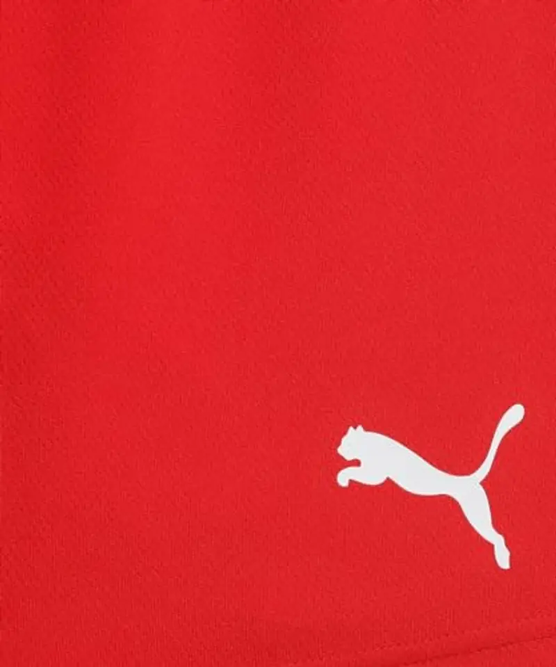 PUMA teamRISE Short Jr, Pantaloncini Unisex - Bambini e Ragazzi, Red/White, 128 miniatura 3