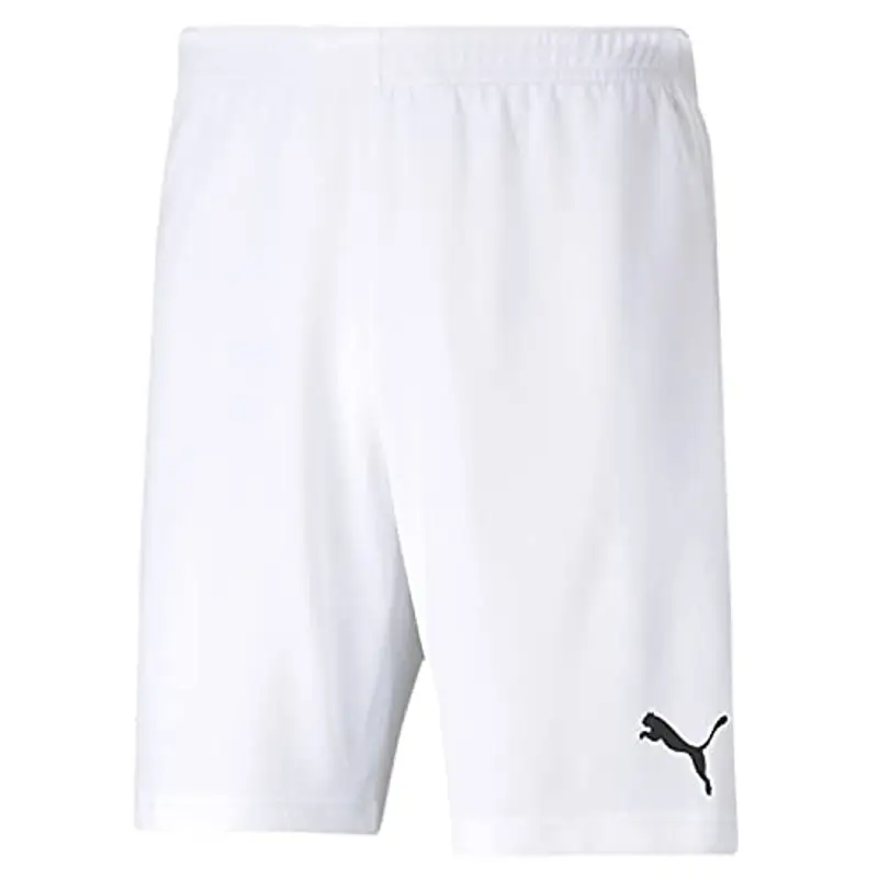 PUMA teamRISE Short Jr, Pantaloncini Unisex - Bambini e Ragazzi, White/Black, 140