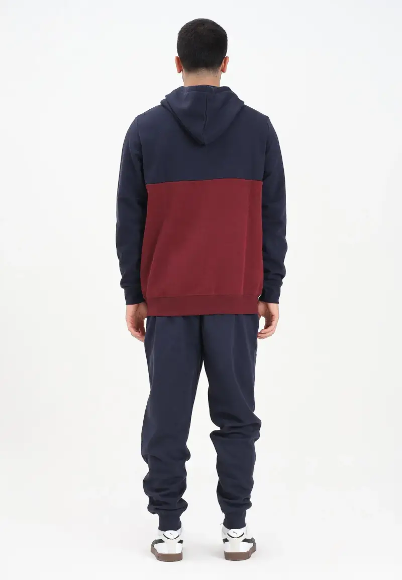 Tuta blu e bordeaux da uomo con logo miniatura 3