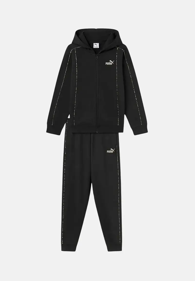 Tuta ESS+ Animal FZ nera da bambina