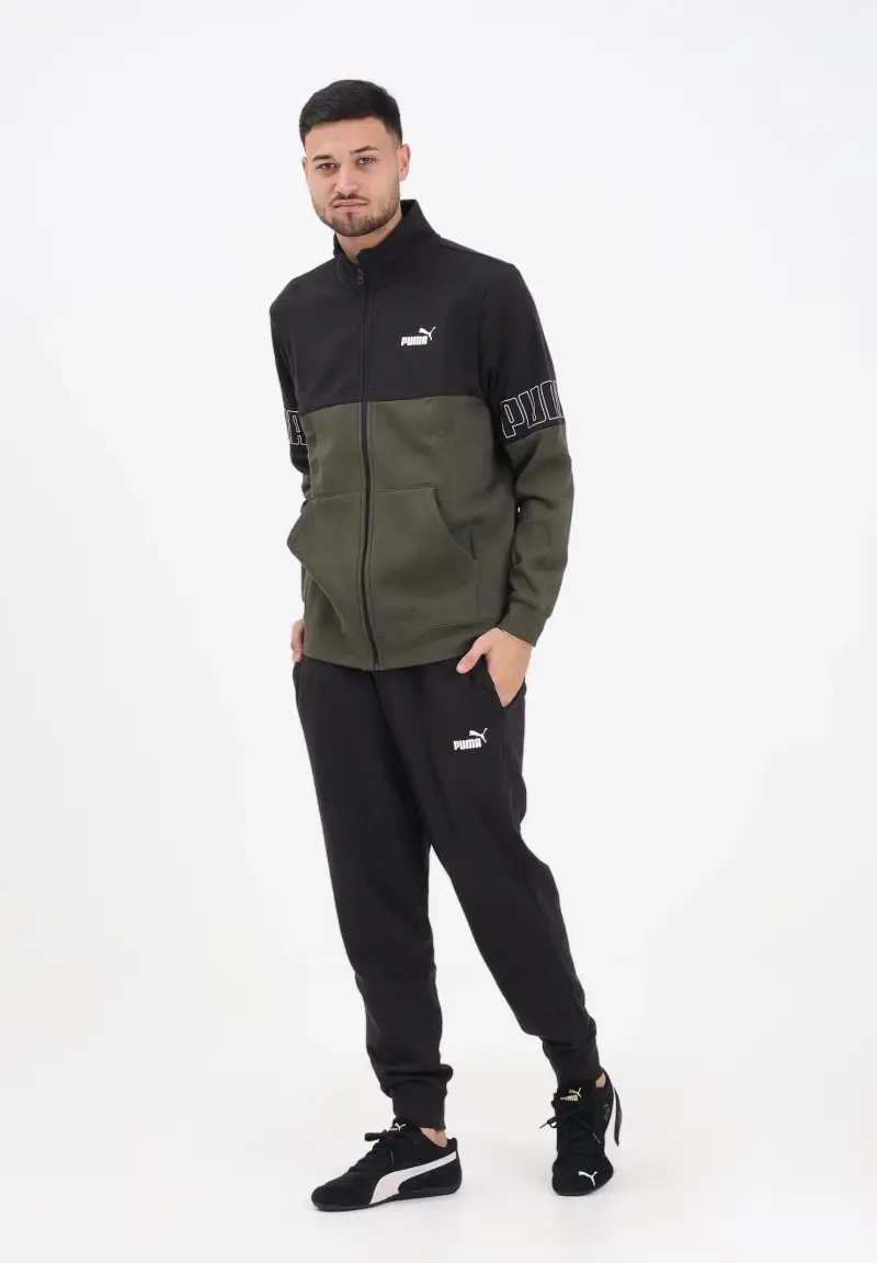 Tuta ESS COLORBLOCK verde e nera da uomo miniatura 2