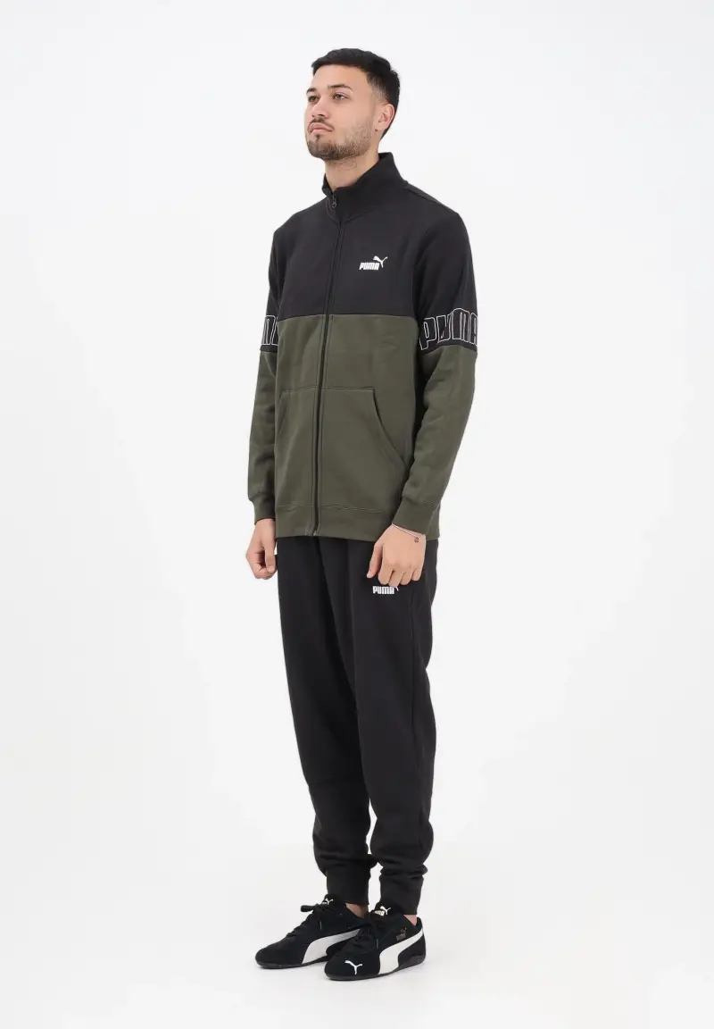 Tuta ESS COLORBLOCK verde e nera da uomo