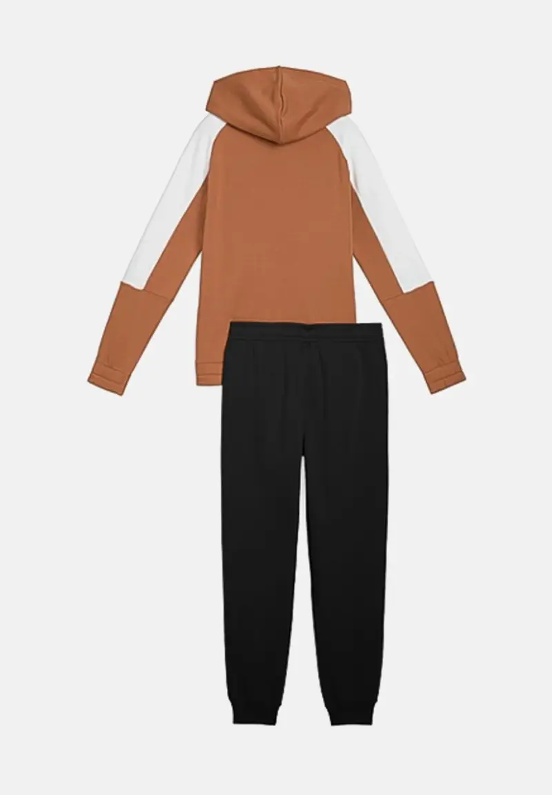 Tuta Essentials Block marrone e nera per bambino e bambina miniatura 2