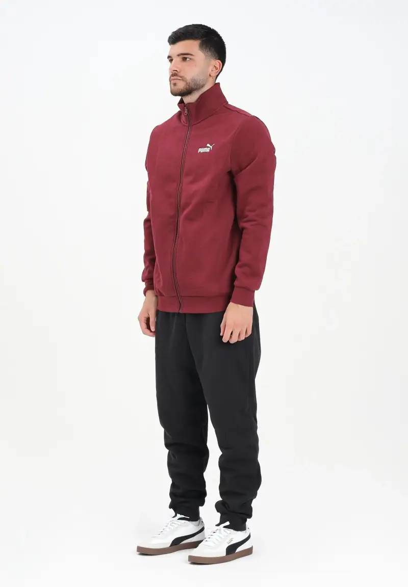 Tuta Essentials bordeaux e nera da uomo