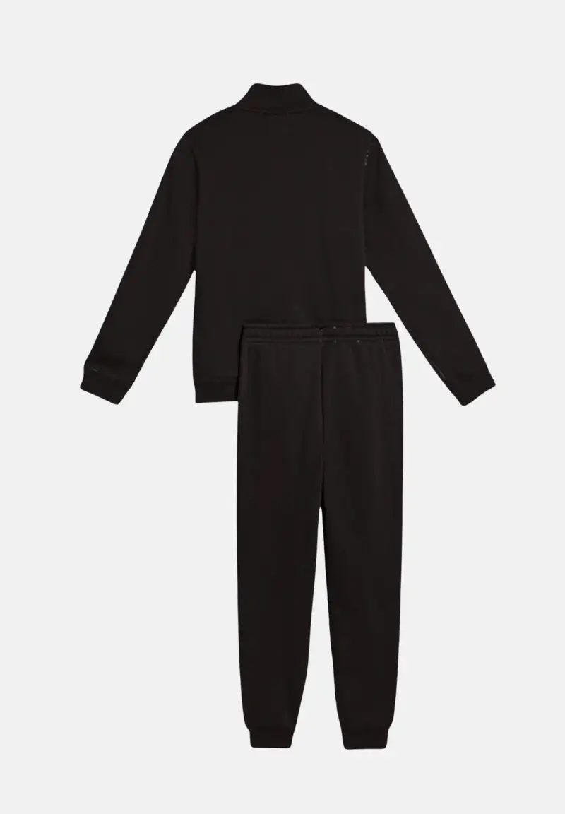 Tuta Essentials nera da bambina con bande laterali miniatura 2