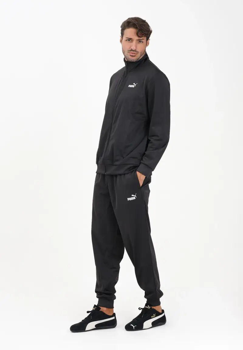 Tuta Essentials Poly nera da uomo miniatura 2