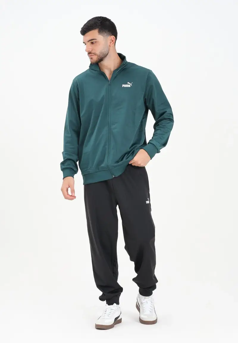 Tuta Essentials Poly verde e nero da uomo miniatura 2