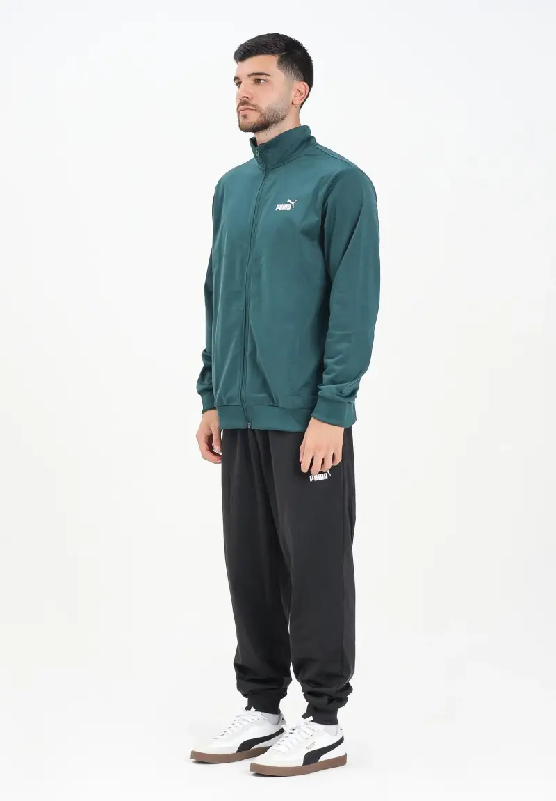 Tuta Essentials Poly verde e nero da uomo