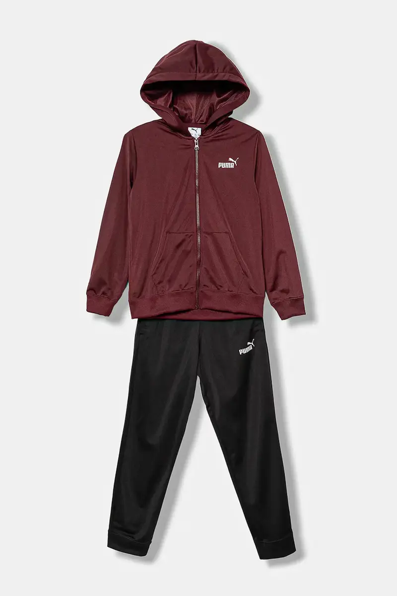 tuta per bambini Hooded Full-Zip Poly Suit B colore granata 690283