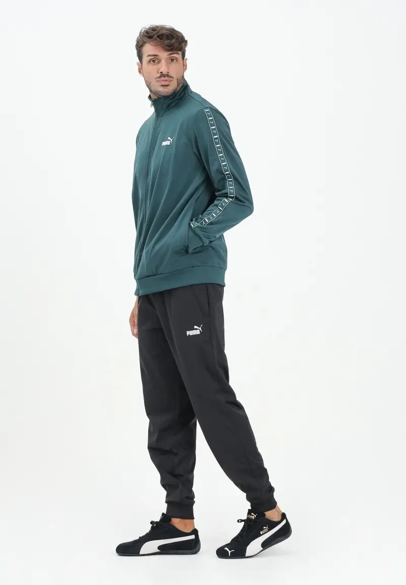 Tuta Poly Tape verde e nera da uomo miniatura 2