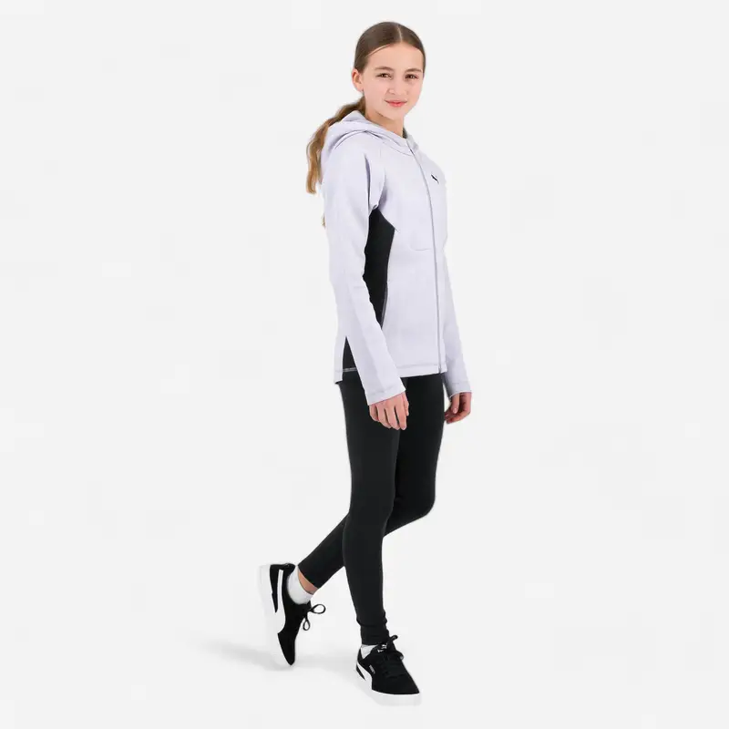 Tuta Puma bambina ginnastica con cappuccio felpata lavanda | Puma
