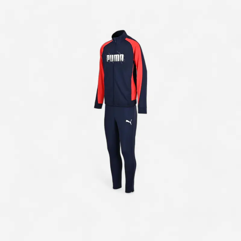 Tuta Puma bambino ginnastica traspirante blu-rosso | Puma
