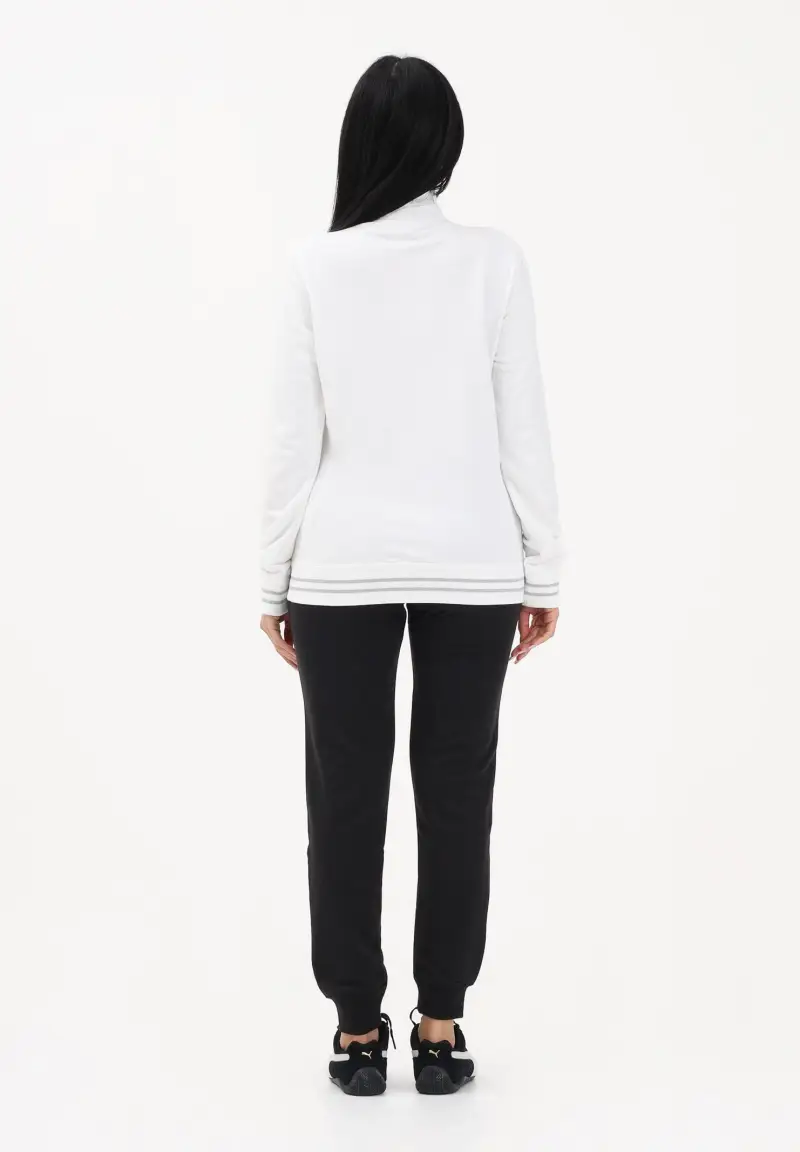 Tuta sportiva bianca e nera da donna miniatura 3