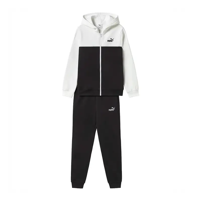 Tuta Sportiva Con Cappuccio Full Zip Bianco Bambino 128 cm