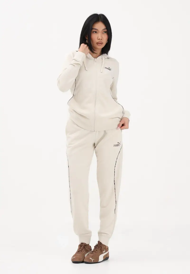 Tuta sportiva Ess+ Animal FZ panna da donna miniatura 2