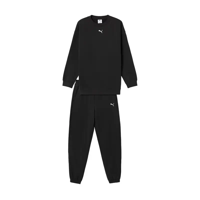 Tuta Sportiva Girocollo Nero Bambina 128 cm