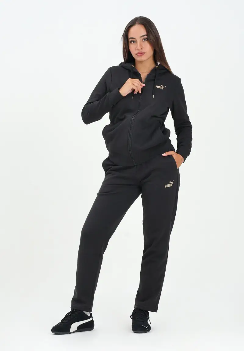 Tuta sportiva nera da donna miniatura 2