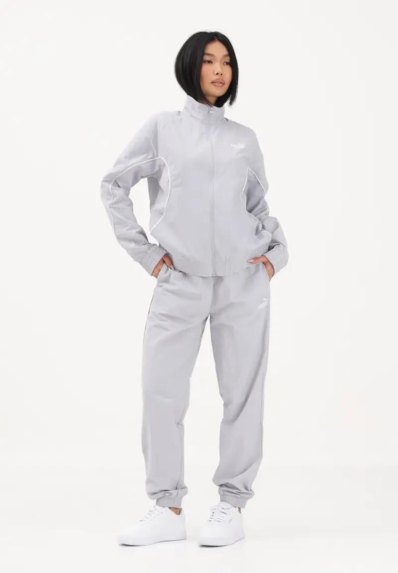 Tuta Woven grigia da donna miniatura 2