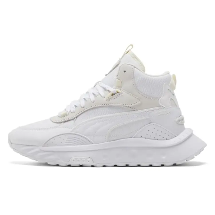 Wild Rider Tessuto Pelle Pelle Sintetica Strato Superiore Pelle Bovina Gomma PU Confortevoli Versatili Mid-Top Scarpe Casual Unisex Scarpe Casual 382003-02 37