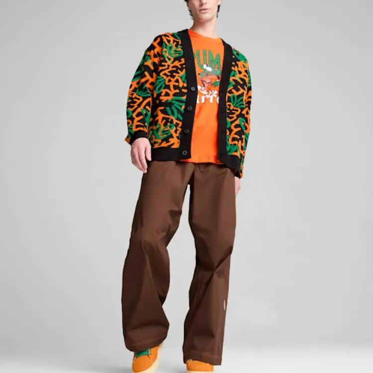 X Carrots Collaboration Ss24 Brand Logo Fashion V-Neck Button Long Sleeve Shirt Unisex shirts Multicolor 627446-01 M miniatura 3