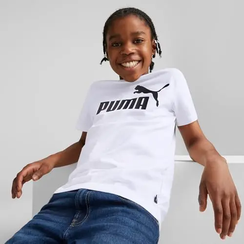 PUMHB|#Puma Ess Logo Tee B, Maglietta Boy's, Puma White, 164 miniatura 3