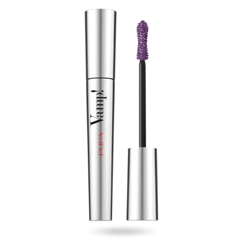 Pupa Mascara Vamp! (Colore Amethyst Violet) - Ciglia dal Volume smisurato e intensificate con Penna ultra slim, Tratto facile e super sottile