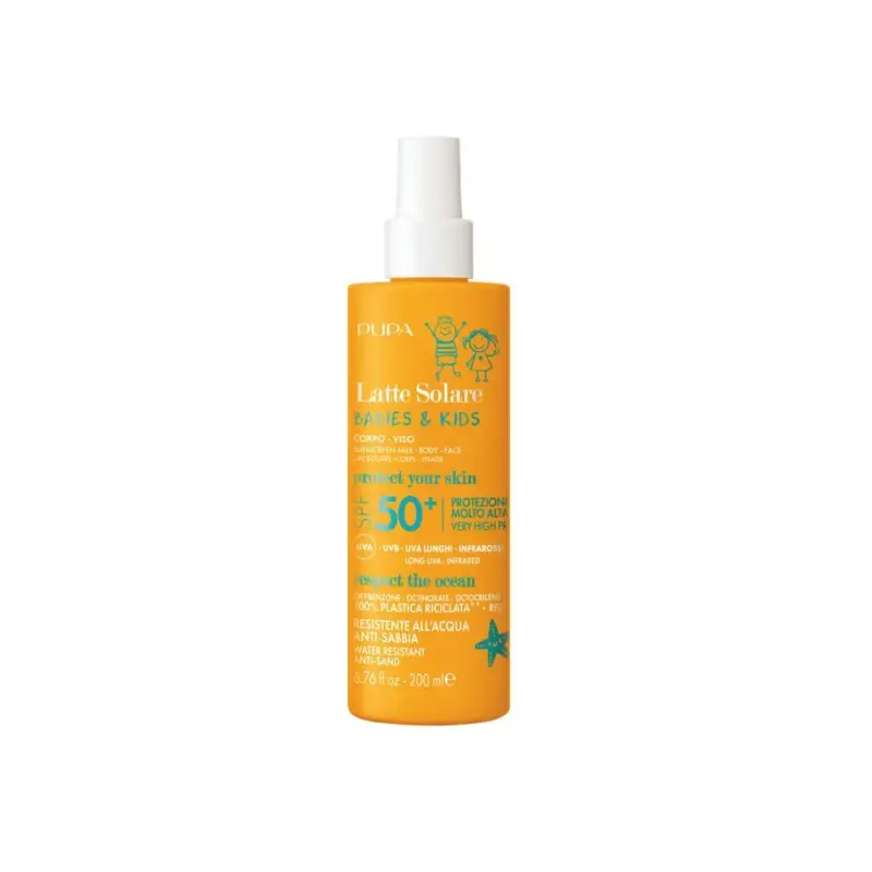 Solari Babies & Kids Latte Solare SPF50+ - Crema Solare Bambini,Protezione solare viso,Solari alta protezione