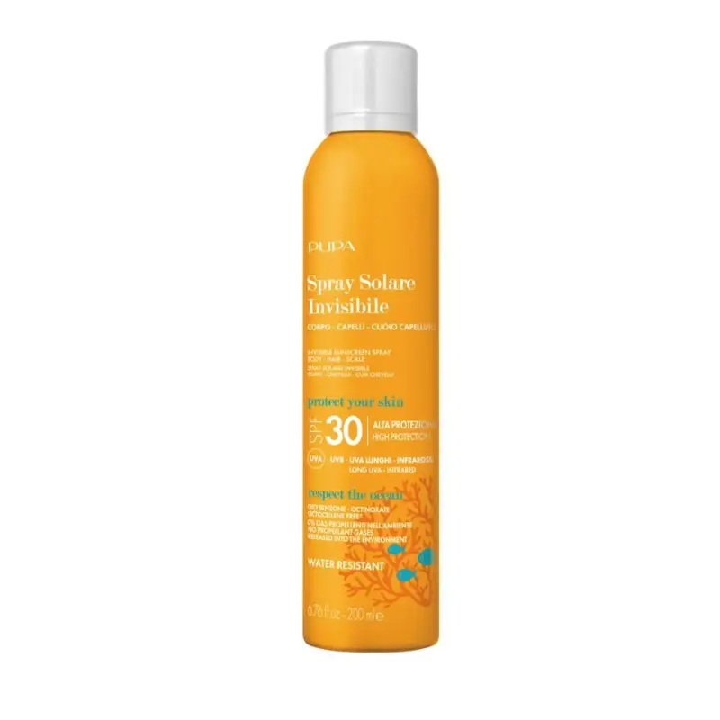 Solari Spray Solare Invisibile SPF30 - Spray solare capelli,Solari alta protezione