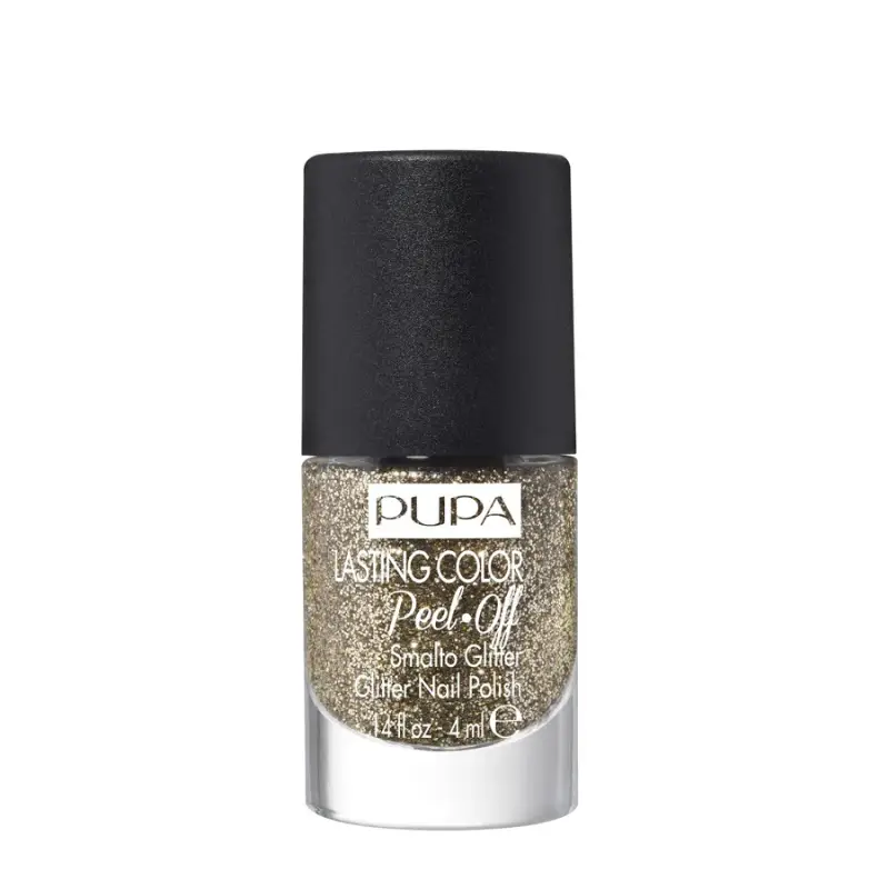 Unghie Lasting Color Peel-Off Smalto Glitter 003 Golden Treasure - Smalto