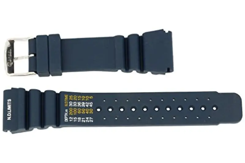 PUREgrey Cinturino per orologio per subacquei, sportivo, in silicone blu 20mm miniatura 2