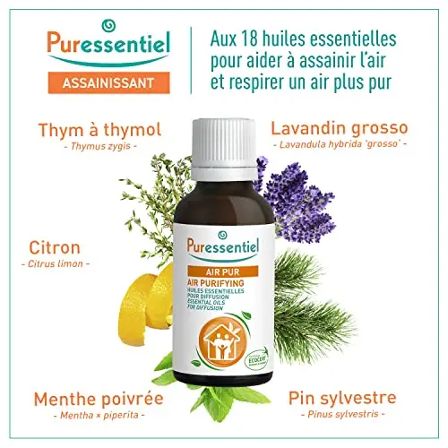 Puressentiel - Purificante - Miscela Oli Essenziali per Diffusione- Aria Pura - 100% puri e naturali - Aiuta a miniatura 2
