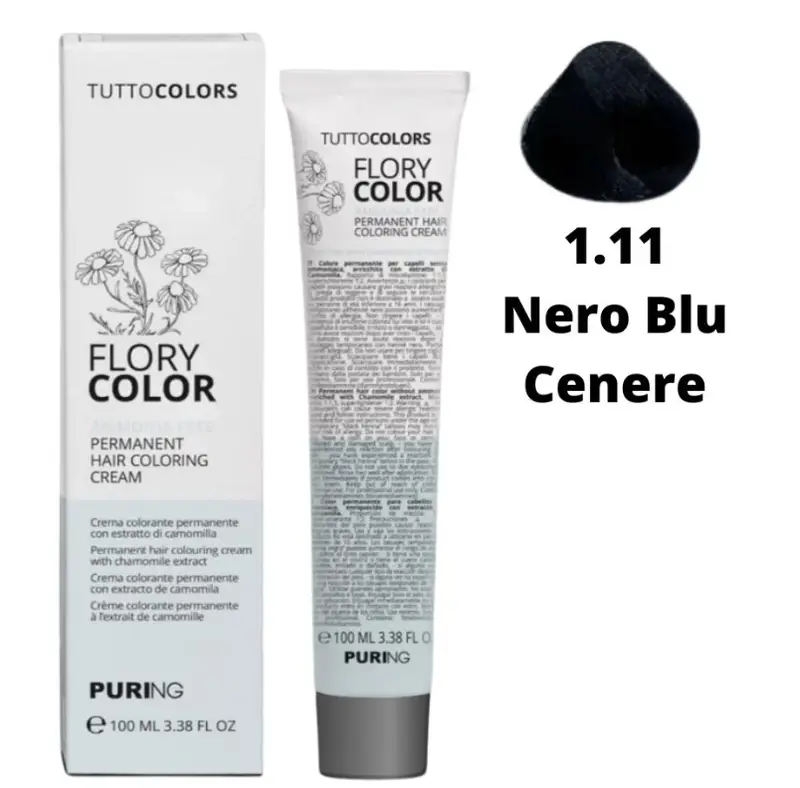 Puring - Flory Color Tintura 1.11 Nero blu cenere