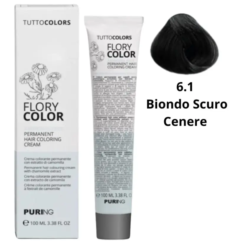 Puring - Flory Color Tintura 6.1 Biondo scuro cenere