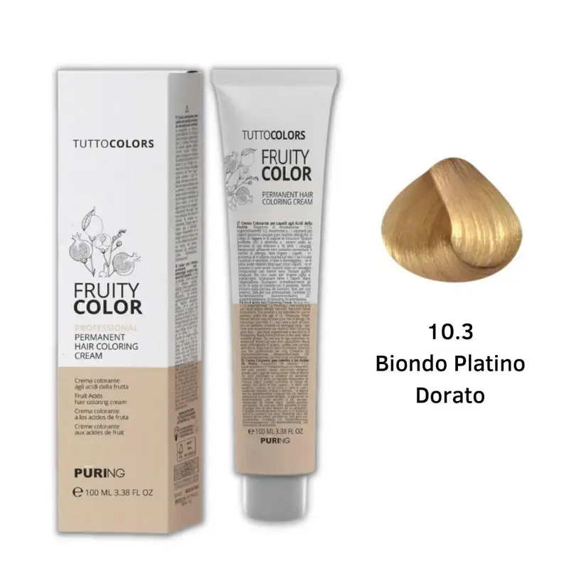 Puring - Fruity Color Tintura 10.3 Biondo platino dorato