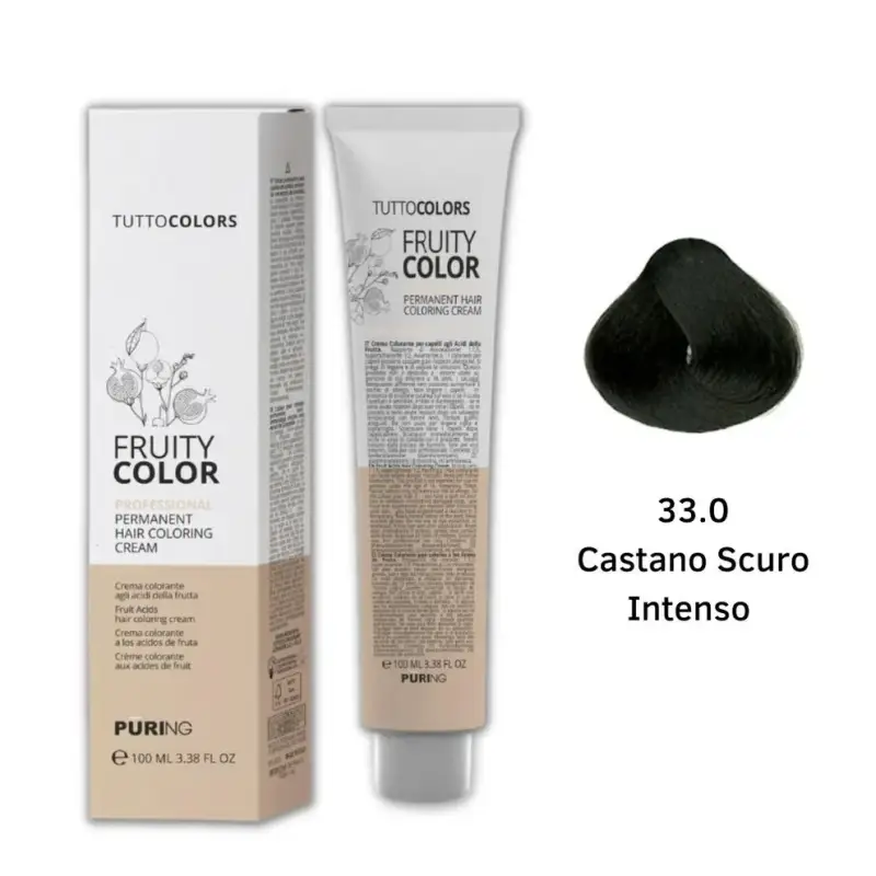 Puring - Fruity Color Tintura 33.0 Castano scuro intenso