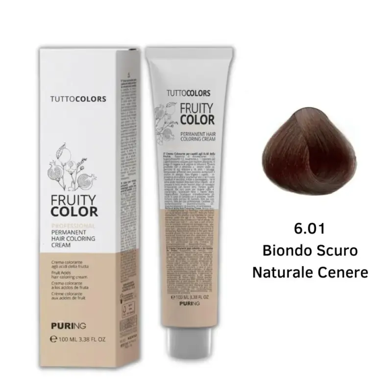 Puring - Fruity Color Tintura 6.01 Biondo scuro naturale cenere