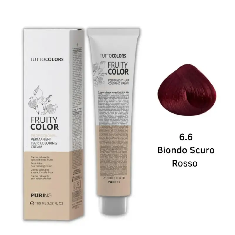 Puring - Fruity Color Tintura 6.6 Biondo scuro rosso