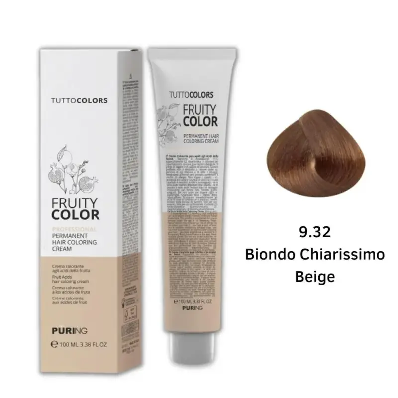 Puring - Fruity Color Tintura 9.32 Biondo chiarissimo beige