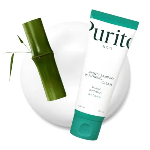 PURITO Panthenol Cream, Glow, Barrier Repair, for All Skin Types, Daily Face Moisturizer, Korean Bamboo, Vegan &